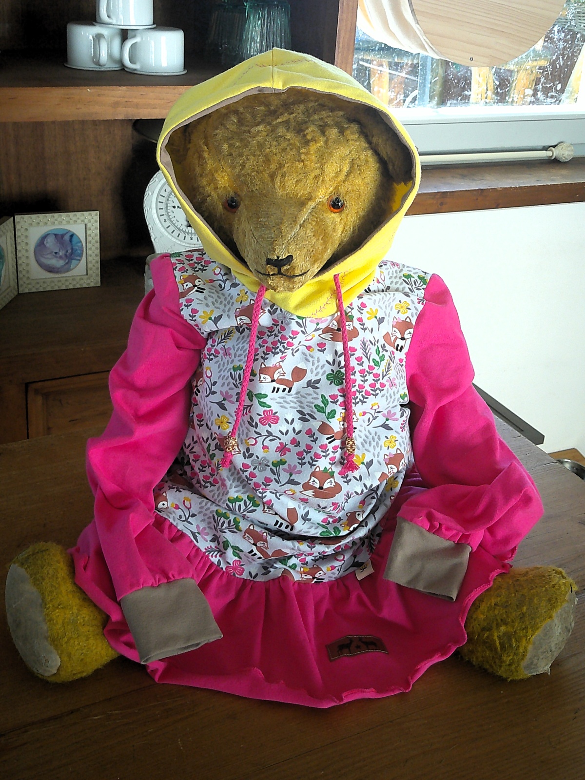 Kapuzen Tunika mit Rüschensaum "Fuchsliebe"