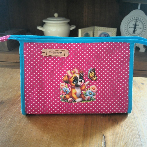 Kosmetiktasche, Schminktasche, Kulturbeutel Hundeliebe