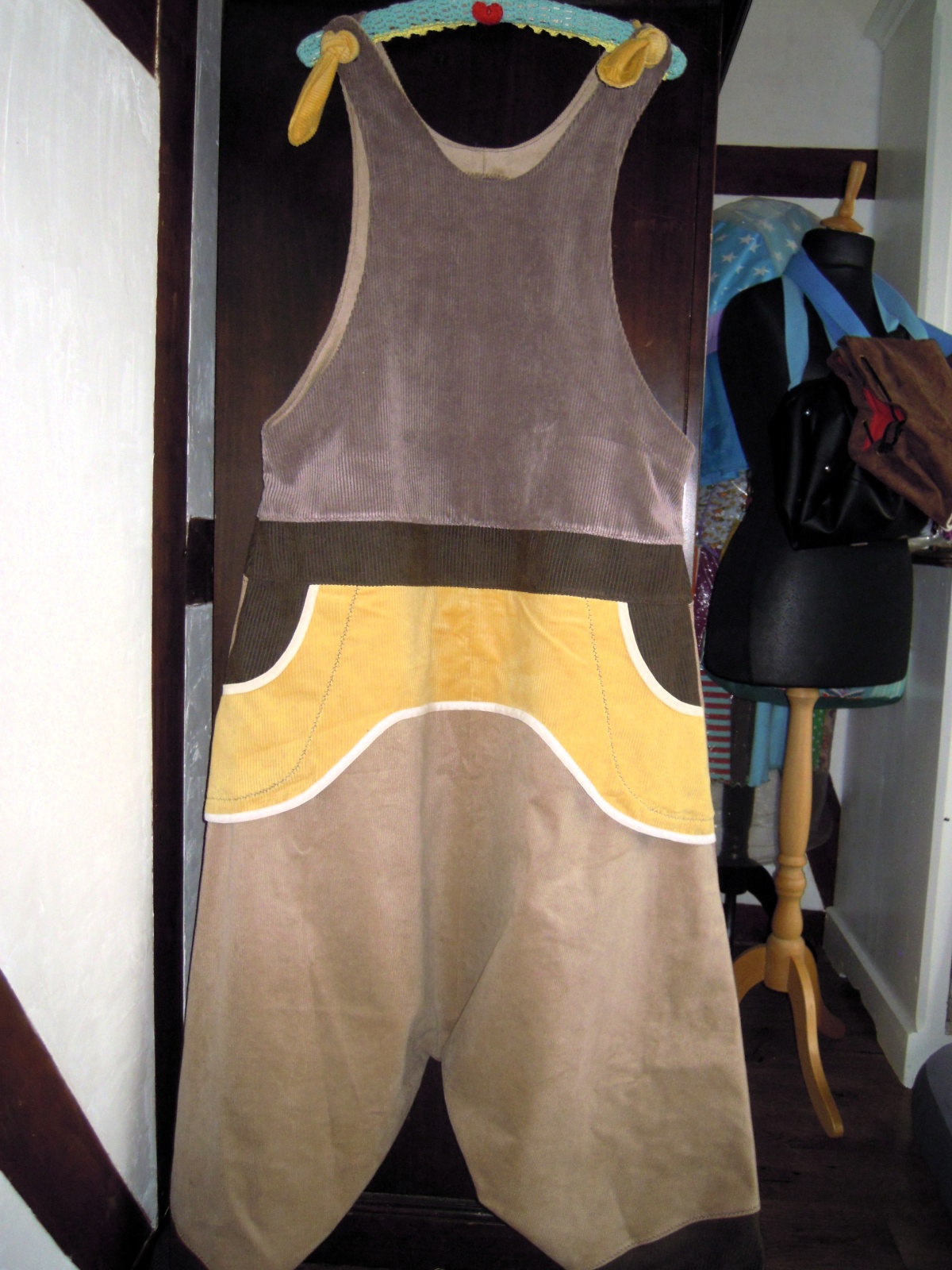 Jumpsuite Jumper Overall "Cord" im Haremslook Einheitsgröße Unisex