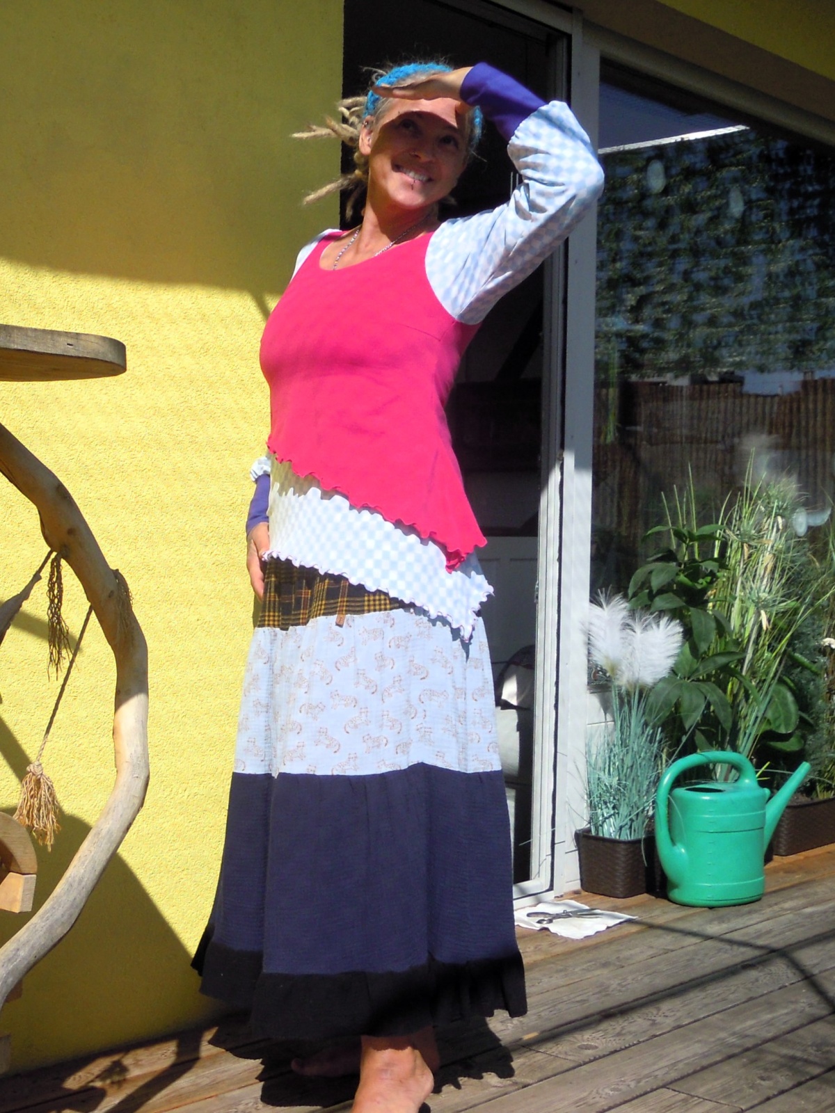 Langarm Shirt Zipfelshirt Elfen Hippie Ethno