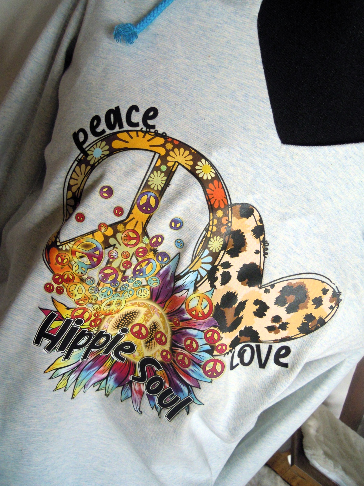 Bio Hoodie Langarm Shirt Peace&Love