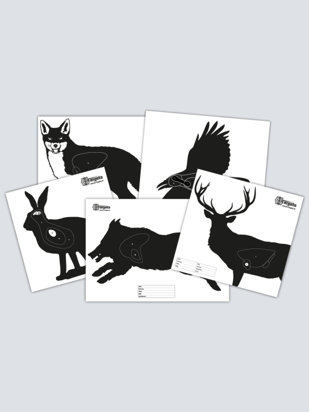 Papierzielscheibe Hunting Package 25 Stk