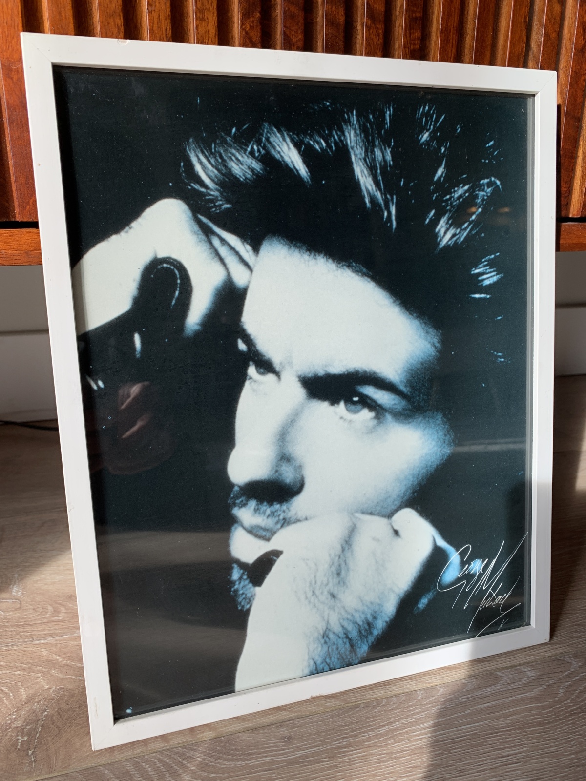 George Michael - Gesigneerd - Vintage Foto/Poster