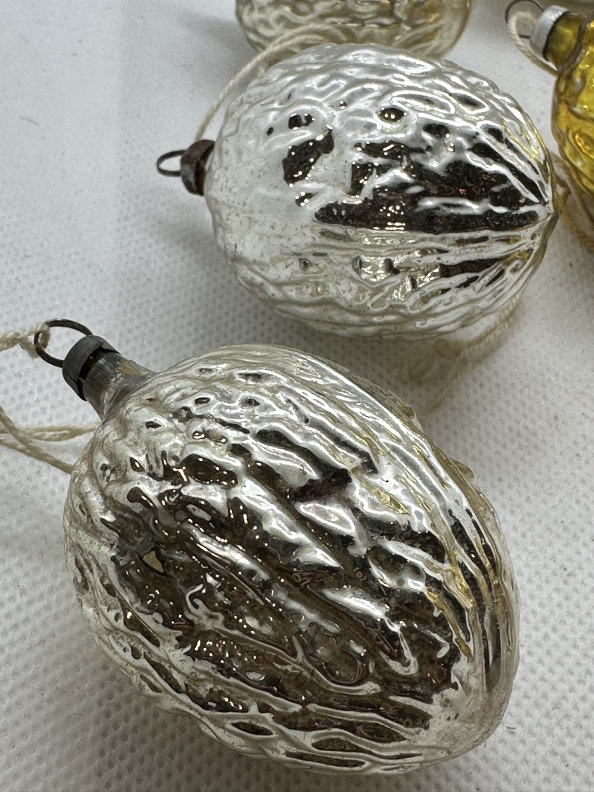 Konvolut vintage Christbaumschmuck Nüsse