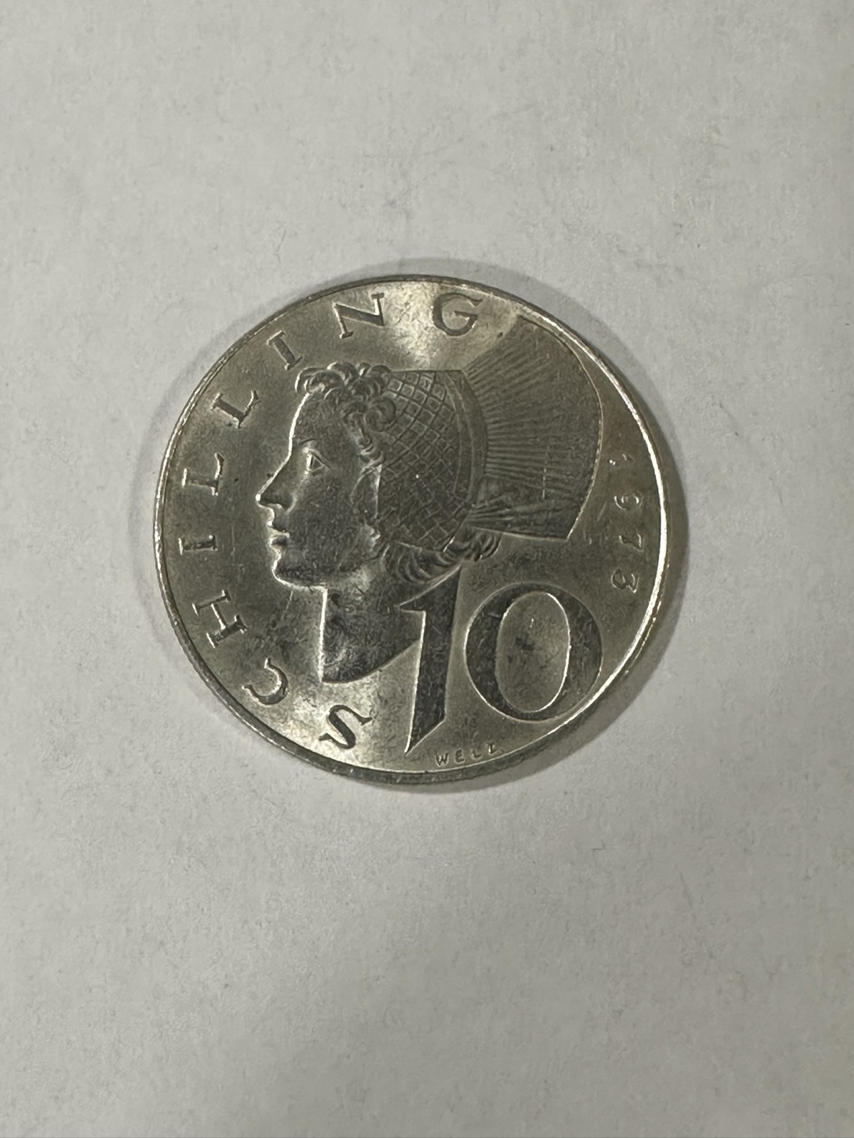 10 Schilling Münze Silber