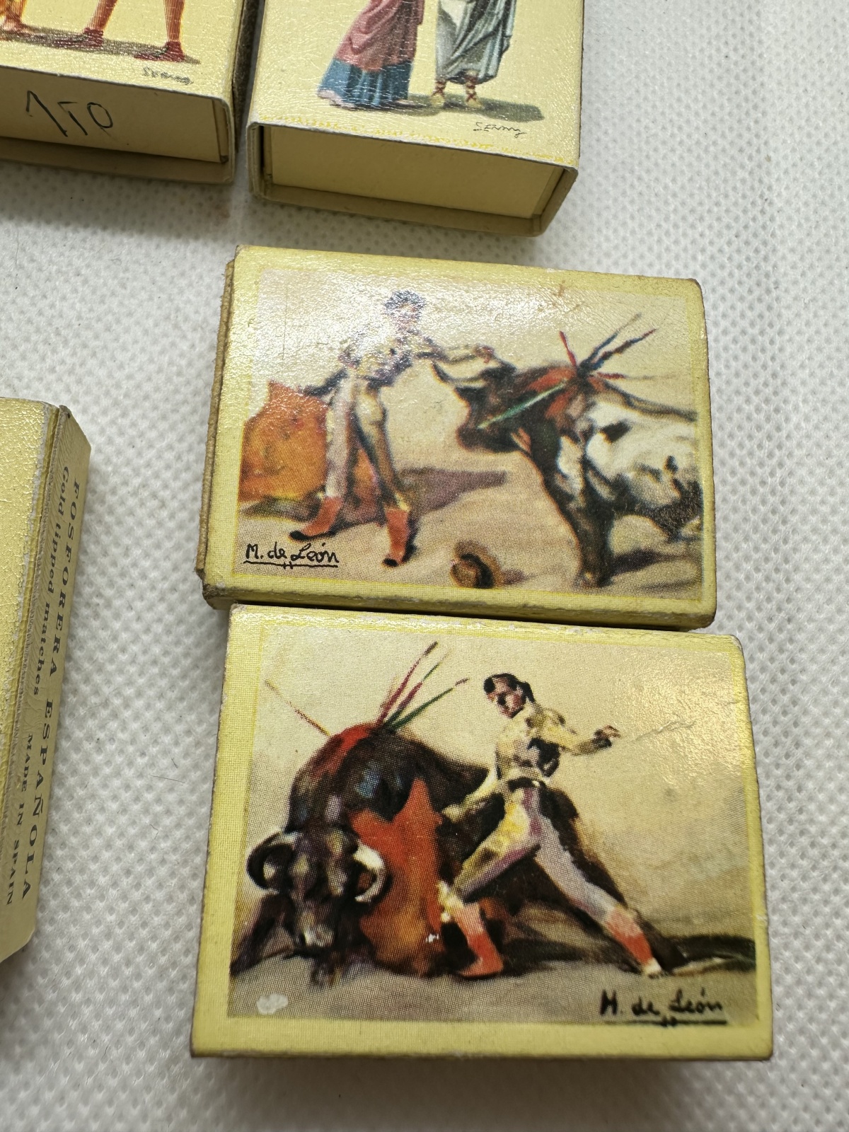 18 Stk. antike spanische Streichholzschachteln Fa. Fosforera