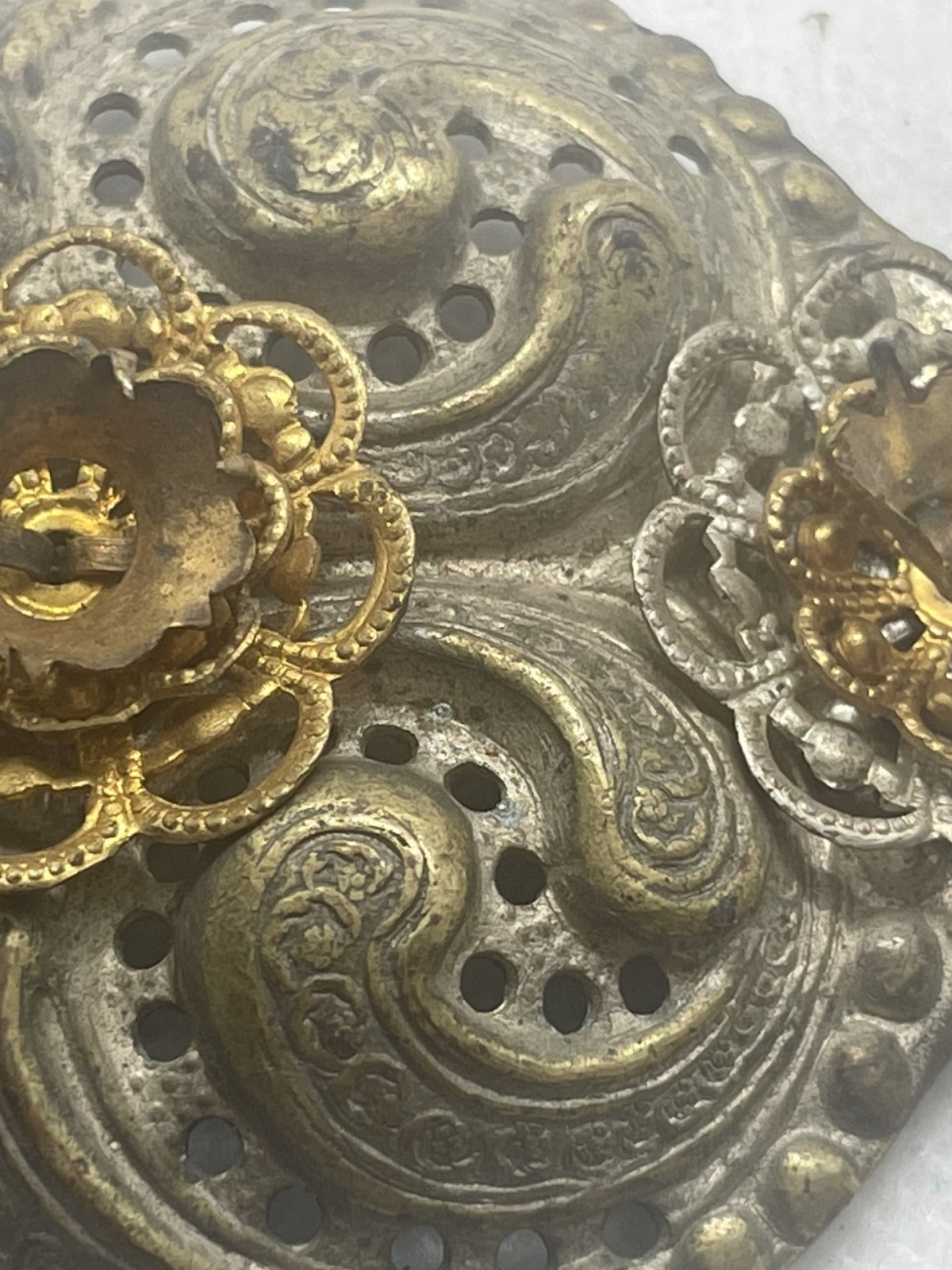 Jugendstil Gürtelschnalle fehlerhaft