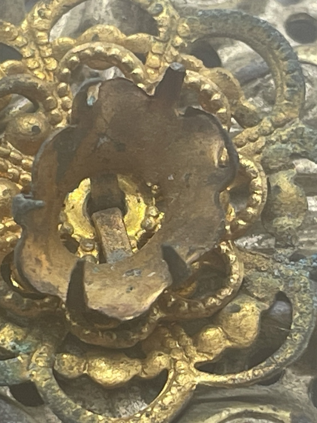 Jugendstil Gürtelschnalle fehlerhaft