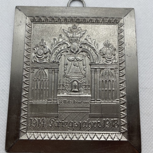 Wandplakette 1914 Kriegsjahre 1918