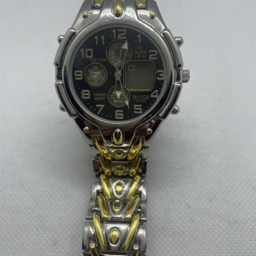 Alte Navox Chronograph Herren Armbanduhr analog und digital
