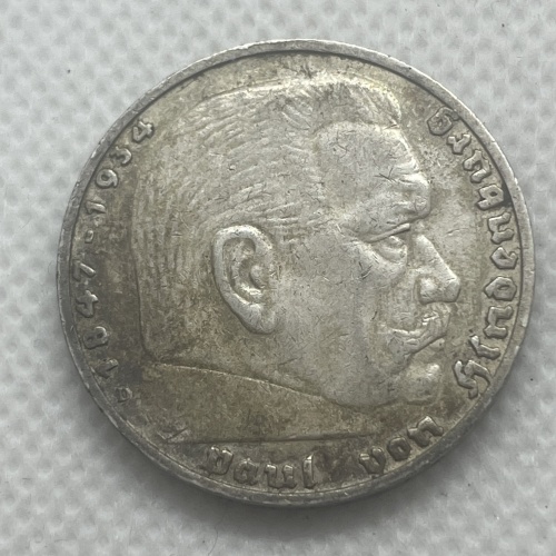 5 Reichsmark 1936 D, Silber, Hindenburg