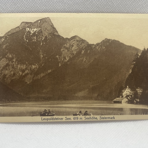 AK Leopoldsteiner See in Eisenerz Stmk., Sonderstempel 1918