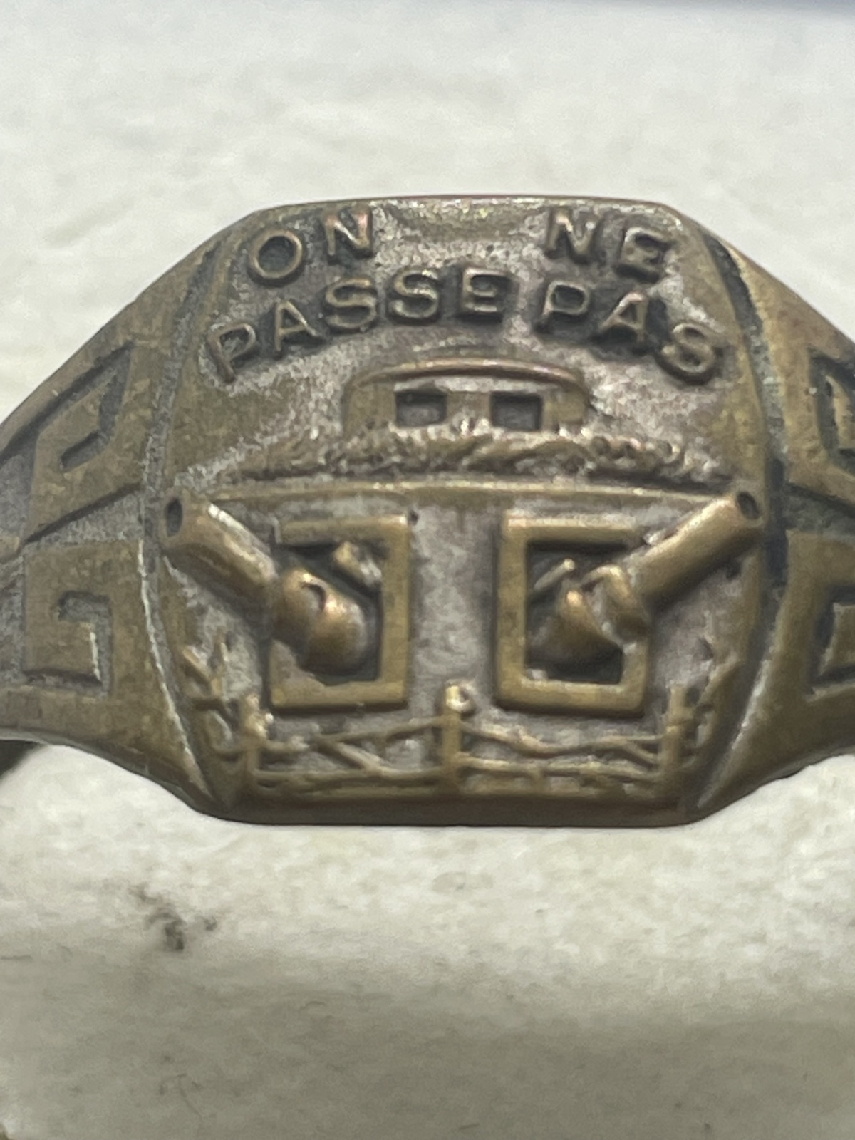 Militaria Ring Maginot Linie "On ne passe pas"