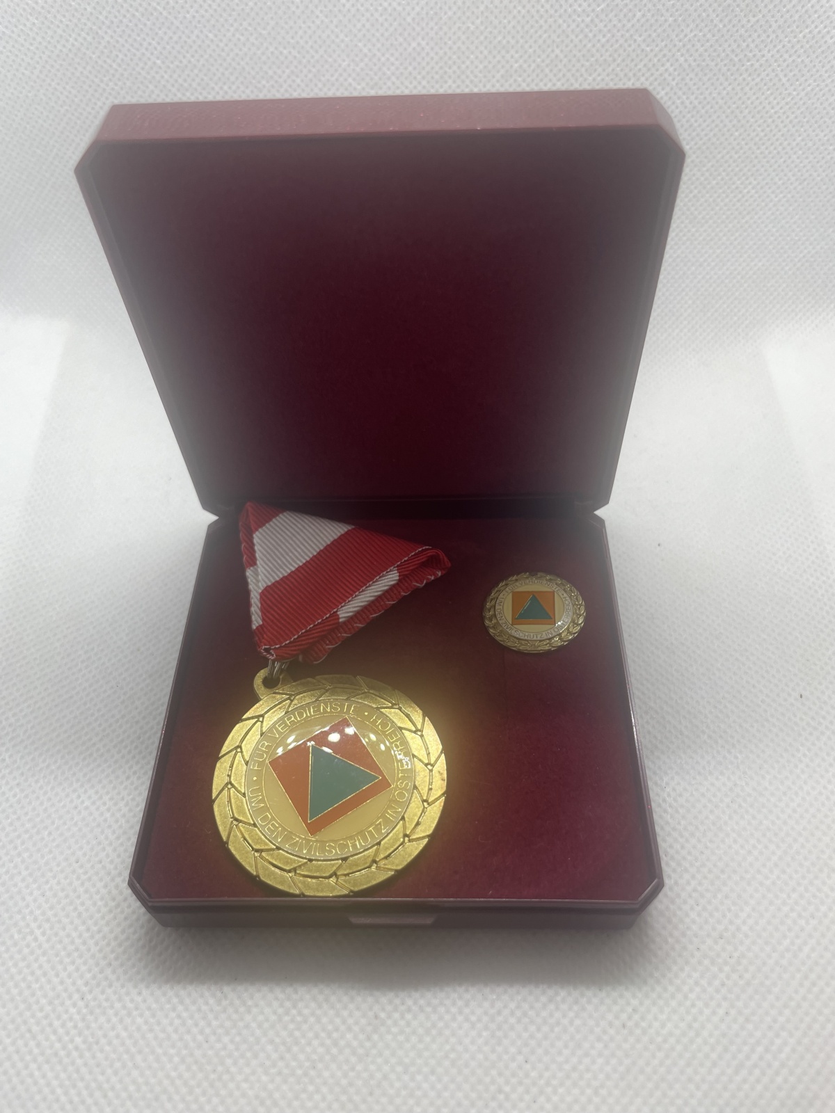 Zivilschutz Österreich Orden in Schatulle