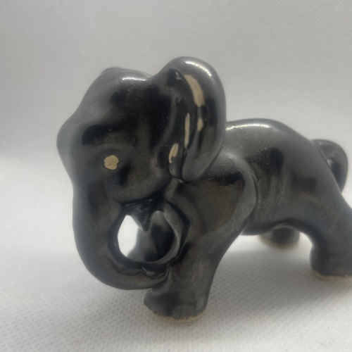 Seltene Mürztaler Keramik - Elefant schwarz