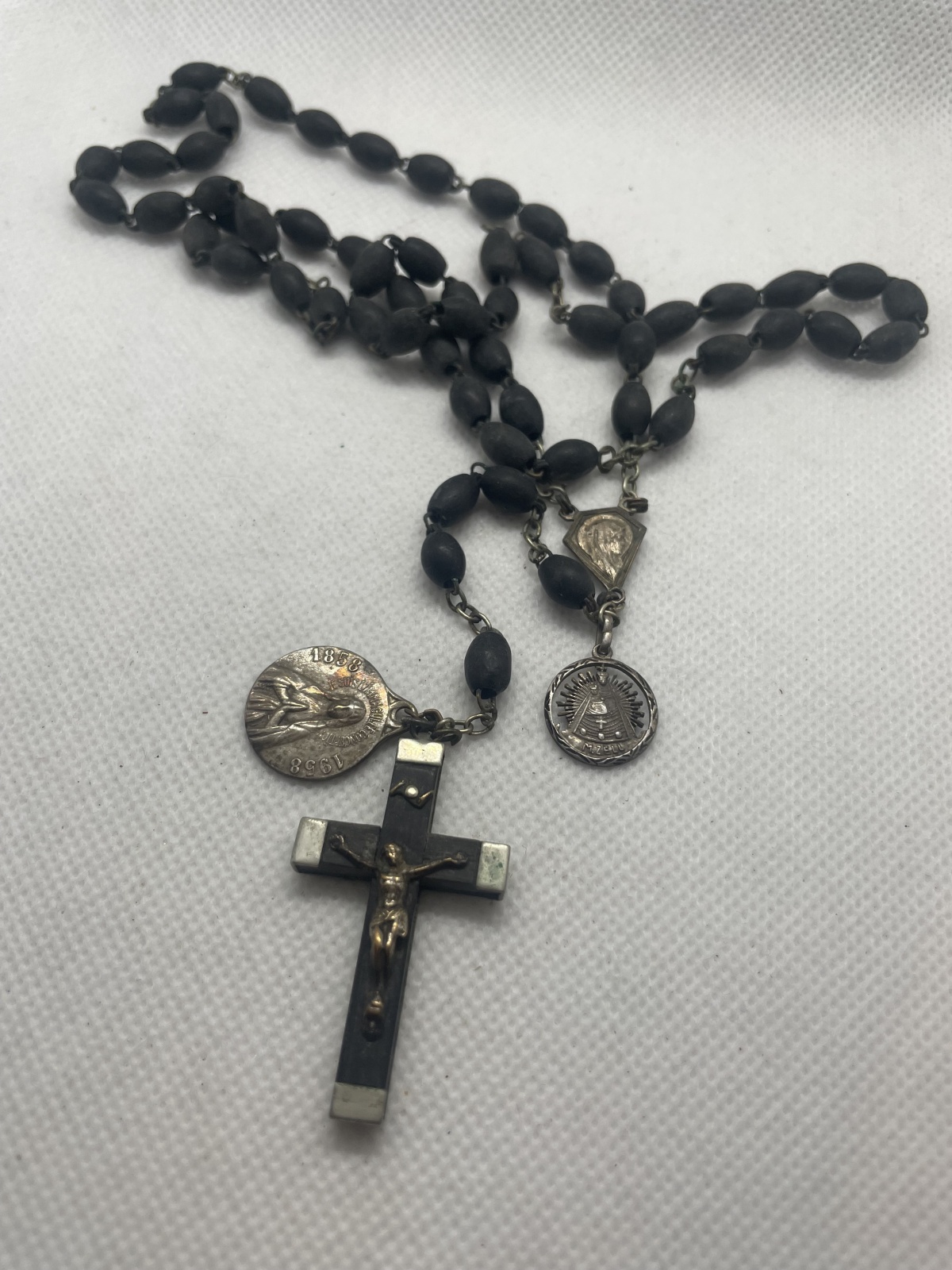 Antiker französischer Rosenkranz mit Zuhang 2.Hälfte 19.Jhdt.