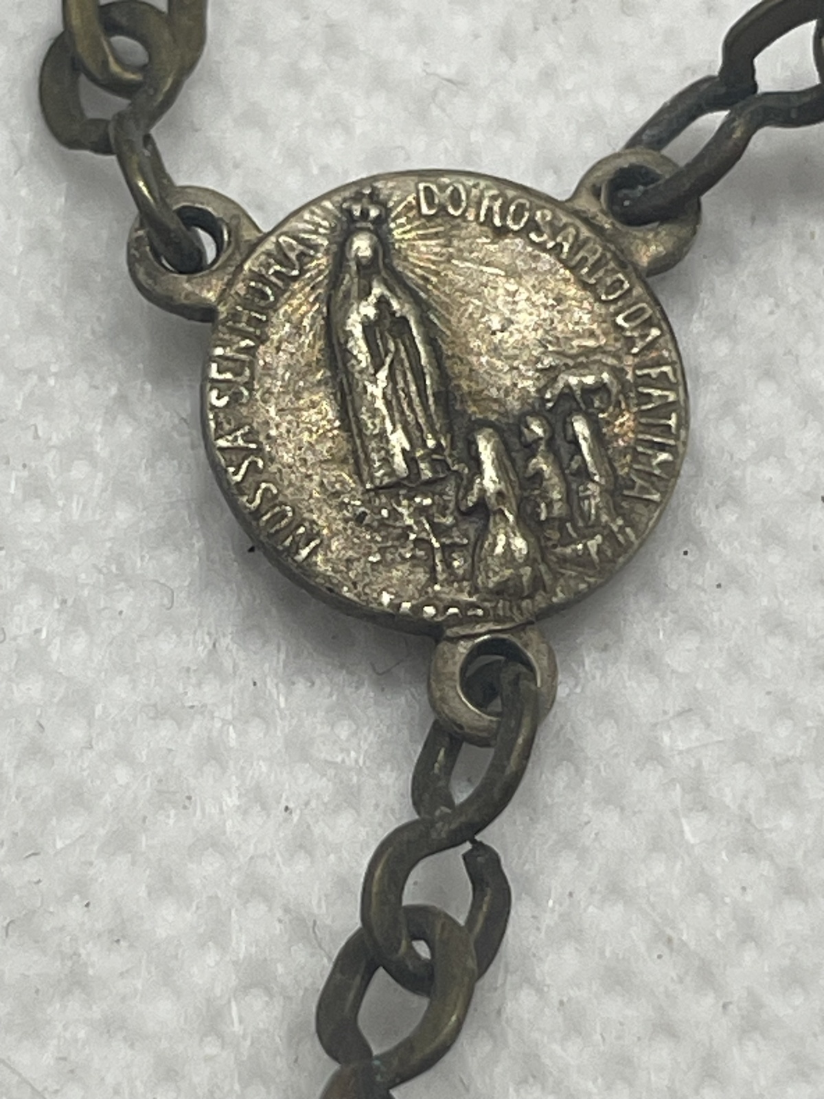 Antiker schwarzer französischer Rosenkranz