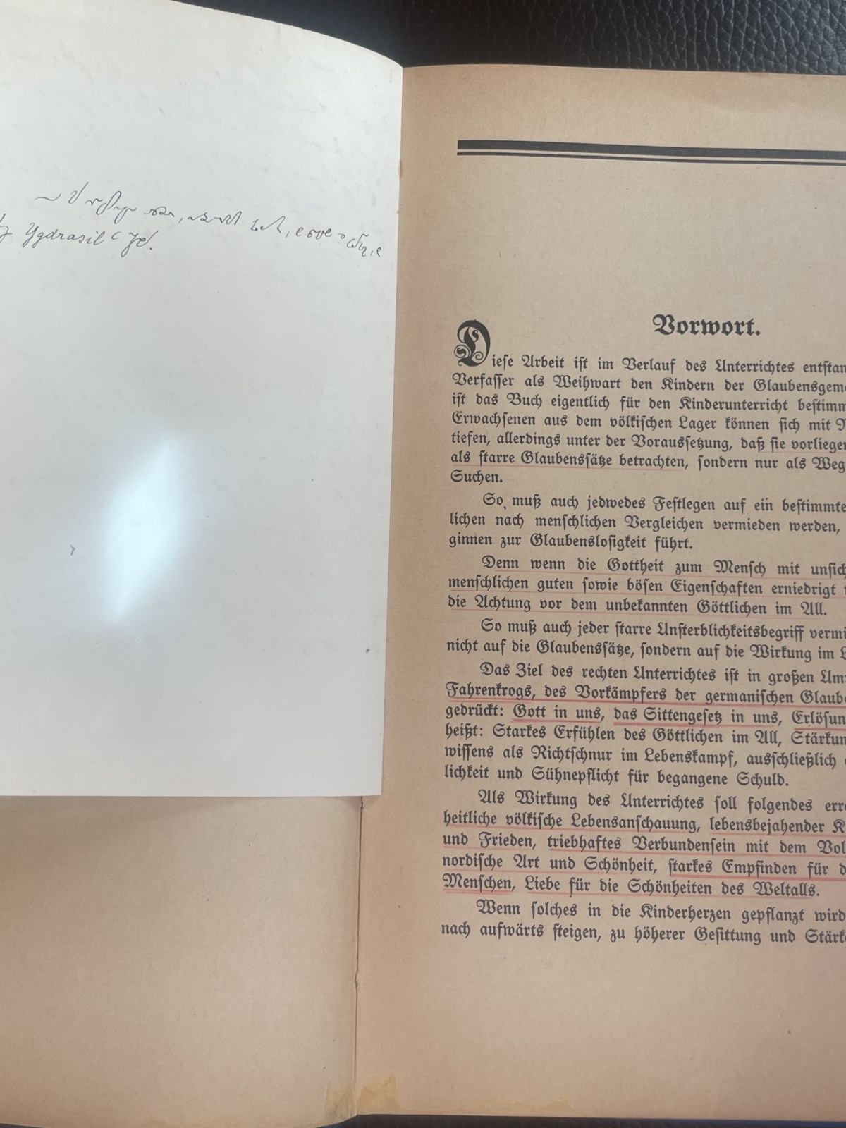 Germanische Glaubenslehre für den Untrricht von Alarich 1928