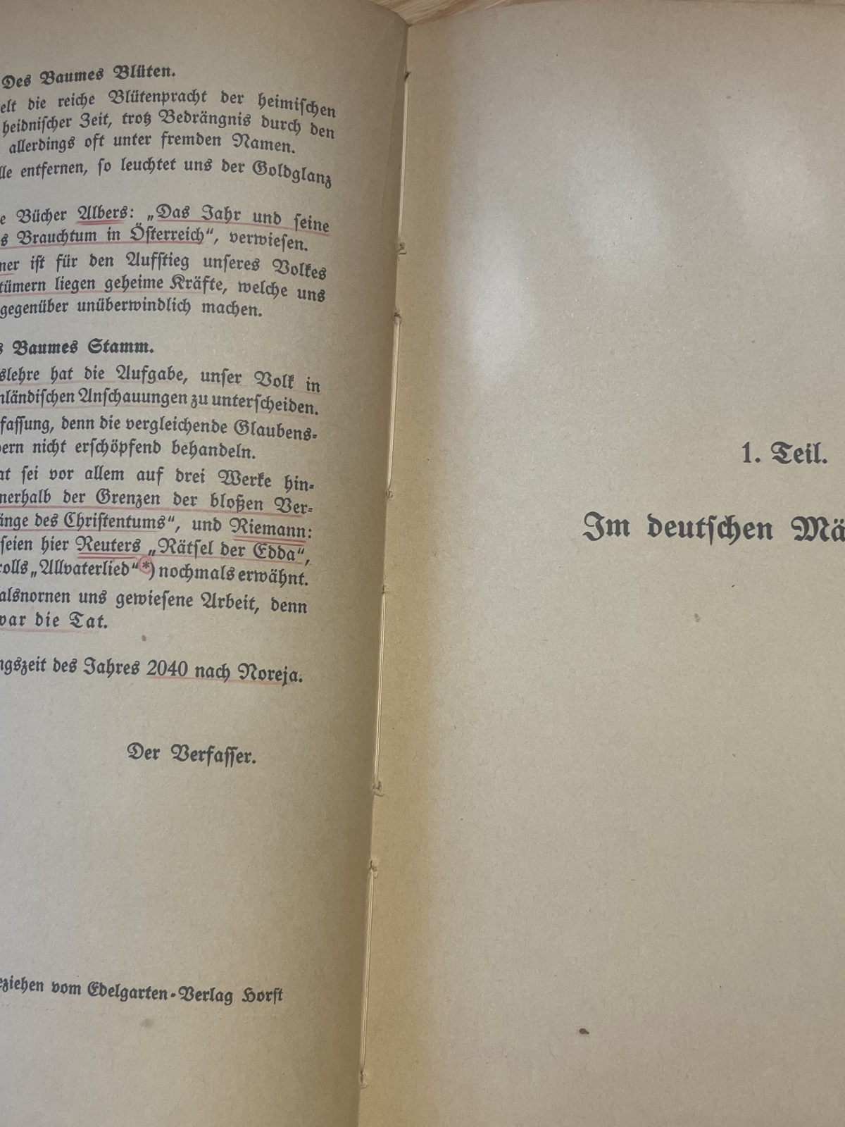Germanische Glaubenslehre für den Untrricht von Alarich 1928