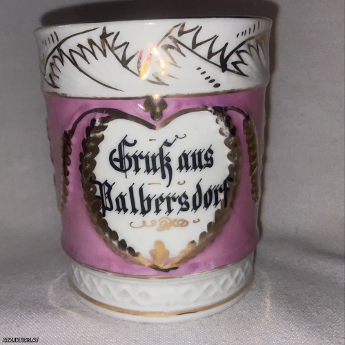 wunderschönes antikes Rosenhäferl/Gruß aus Palbersdorf