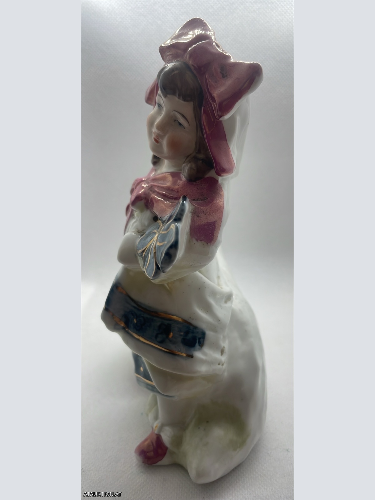 antike Porzellan Figur Mädchen Vase