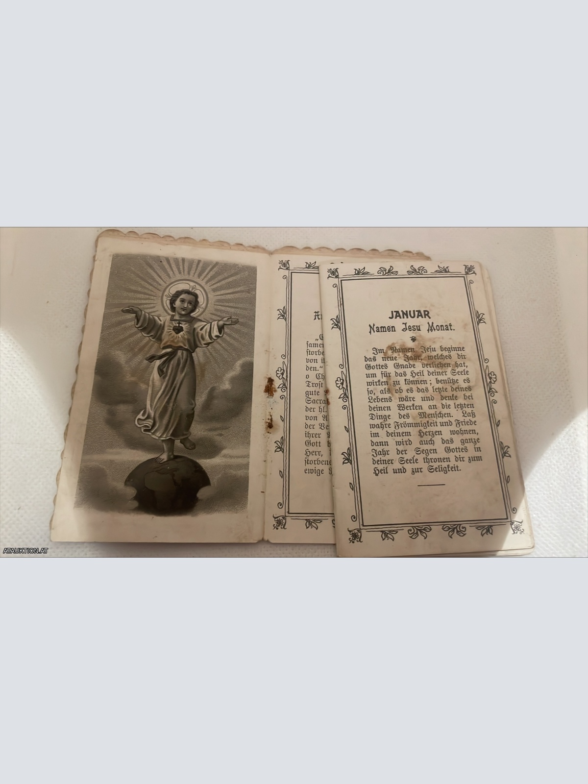 Antikes Bücherl "Fromme Betrachtungen zum Heile deiner Seele auf jeden Monat des Jahres"