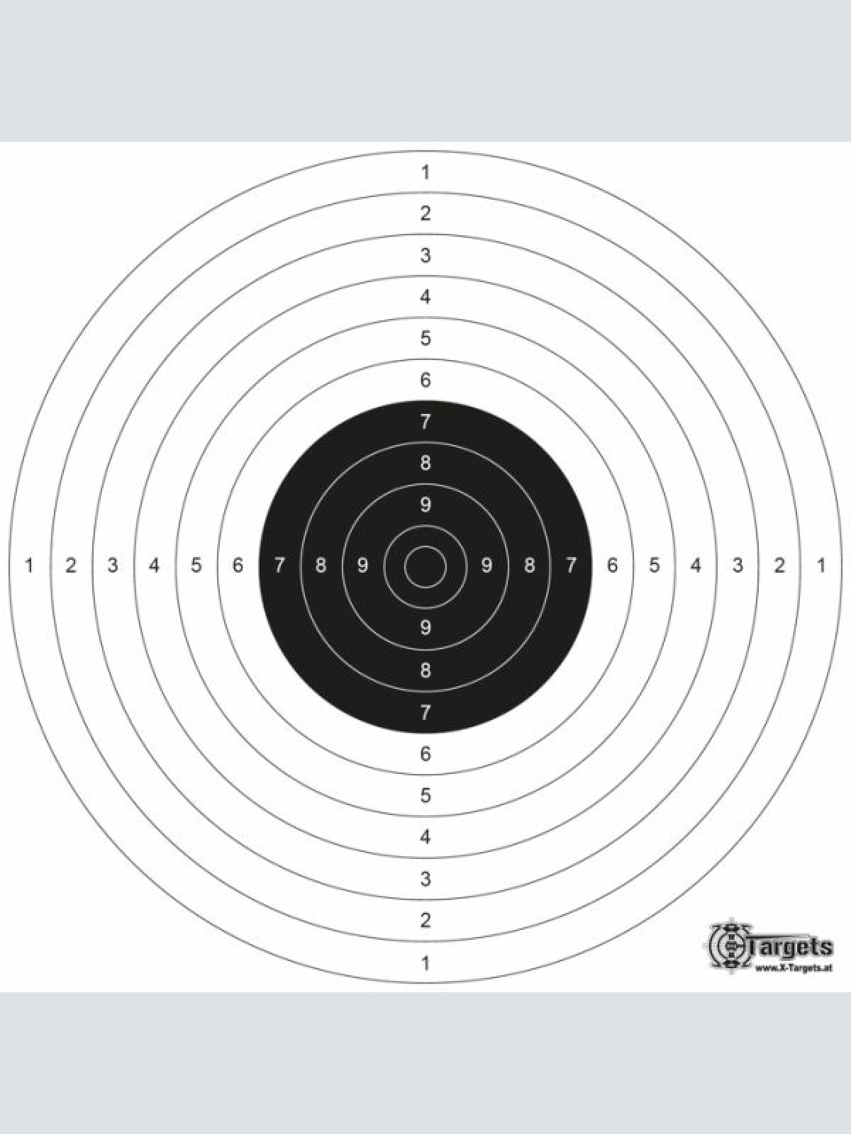 Papierzielscheibe Standard Target weiß 20 Stk