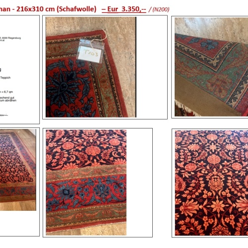 T103 - Keschan - 216x310 cm (Schafwolle)  / (N200)