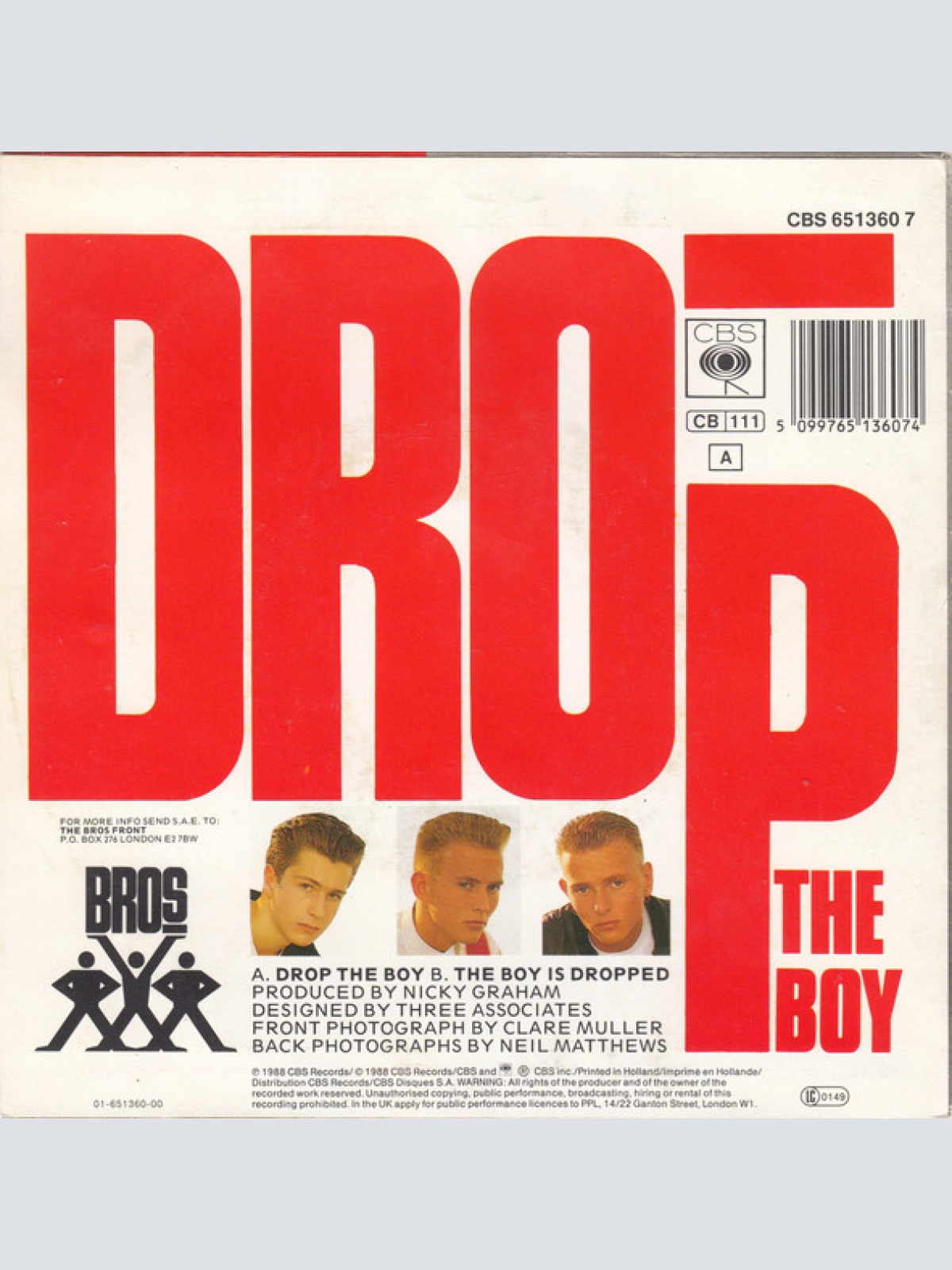 Vinyl / Bros - Drop The Boy