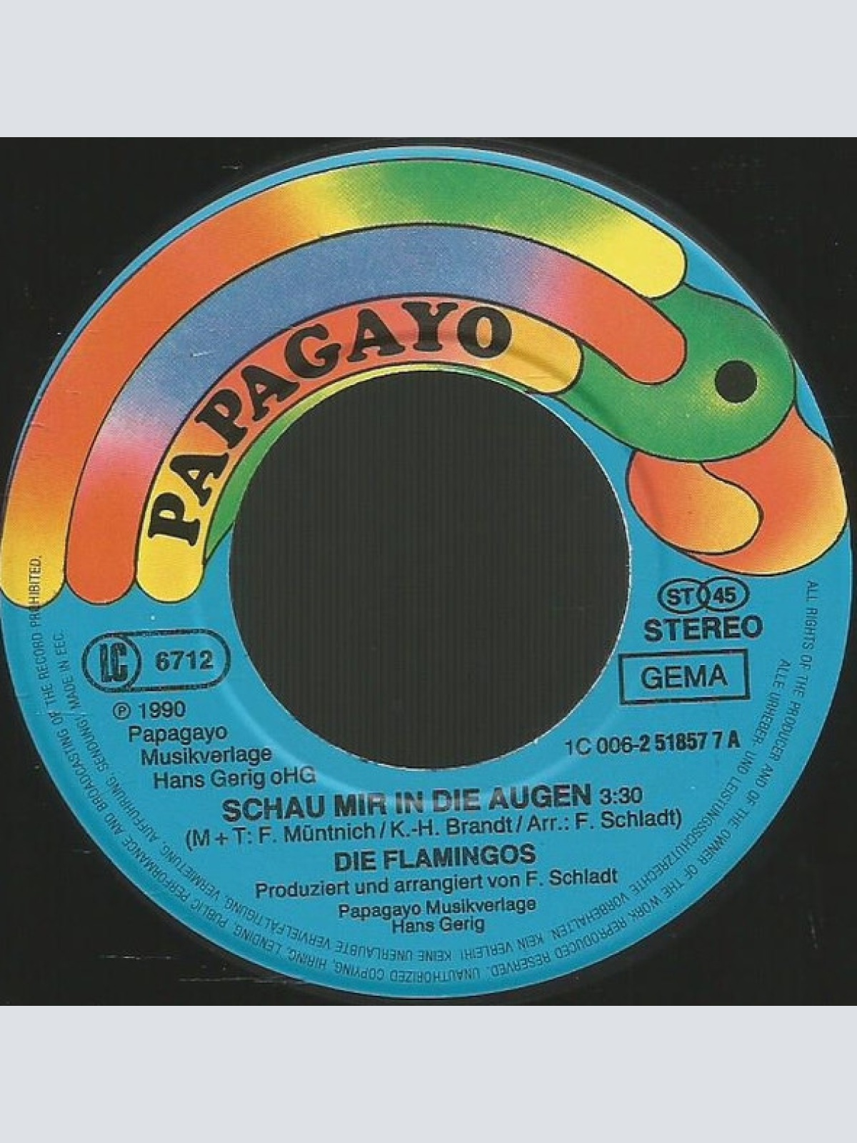 Vinyl / Die Flamingos (2) - Schau Mir In Die Augen / Sellerie