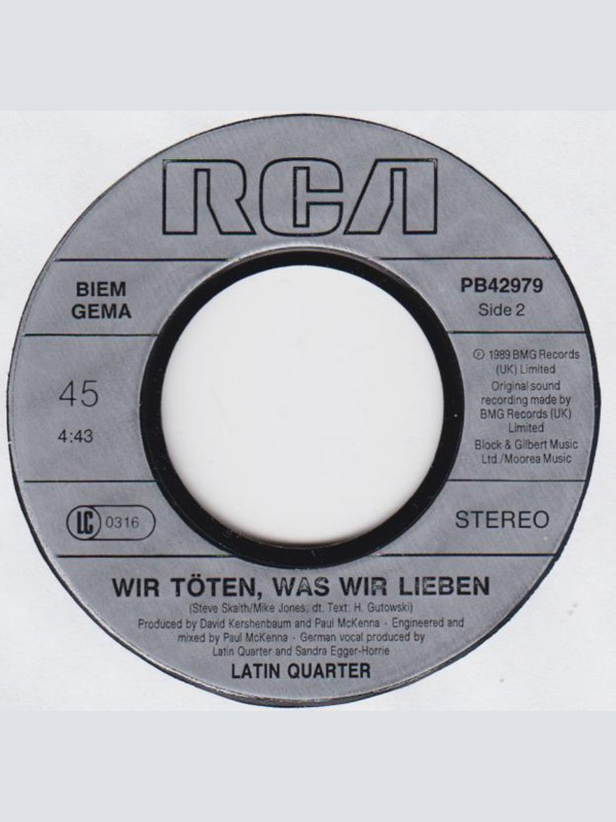 Vinyl / Latin Quarter - Dominion / Wir Töten, Was Wir Lieben