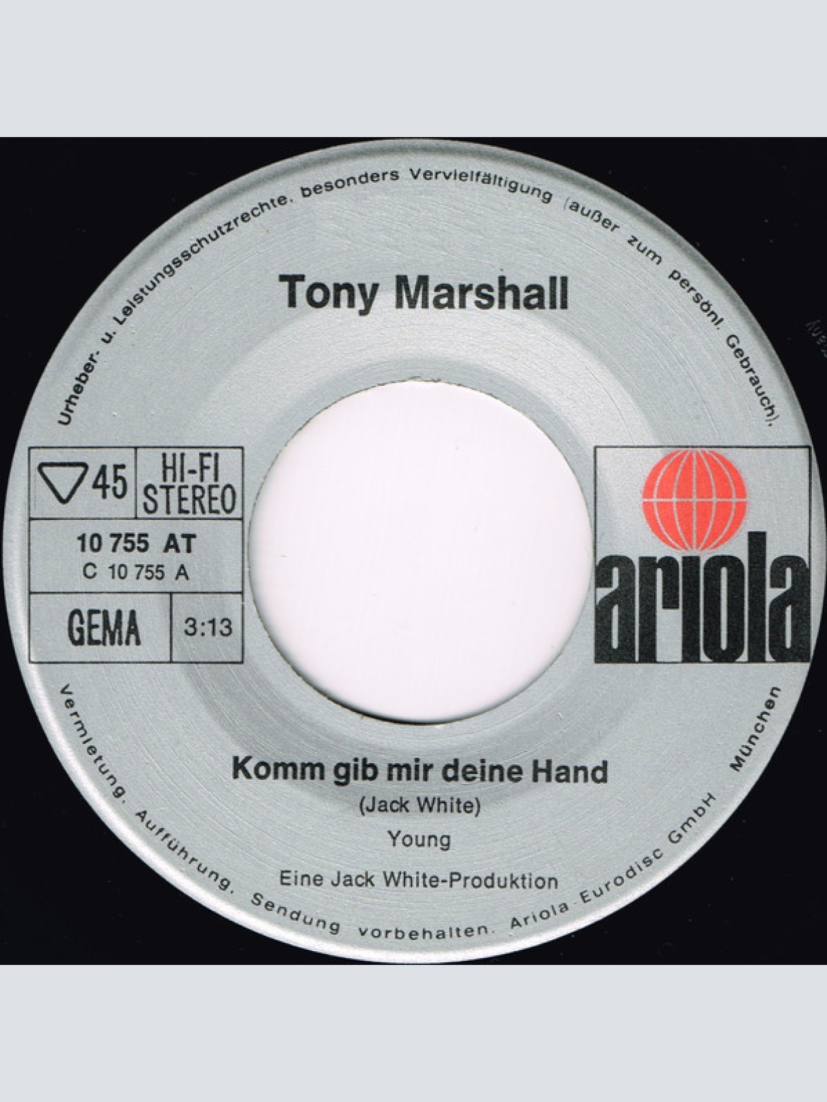 Vinyl / Tony Marshall - Komm Gib Mir Deine Hand