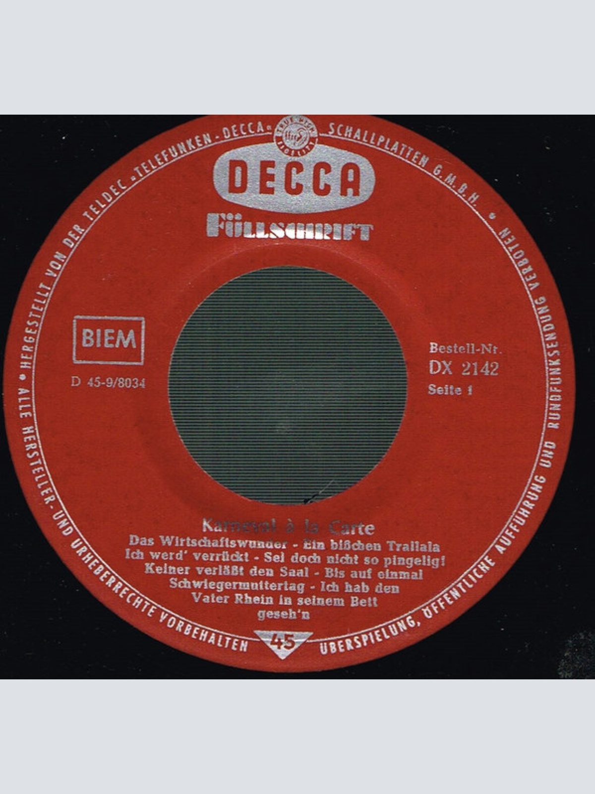 Vinyl / Various - Karneval À La Carte