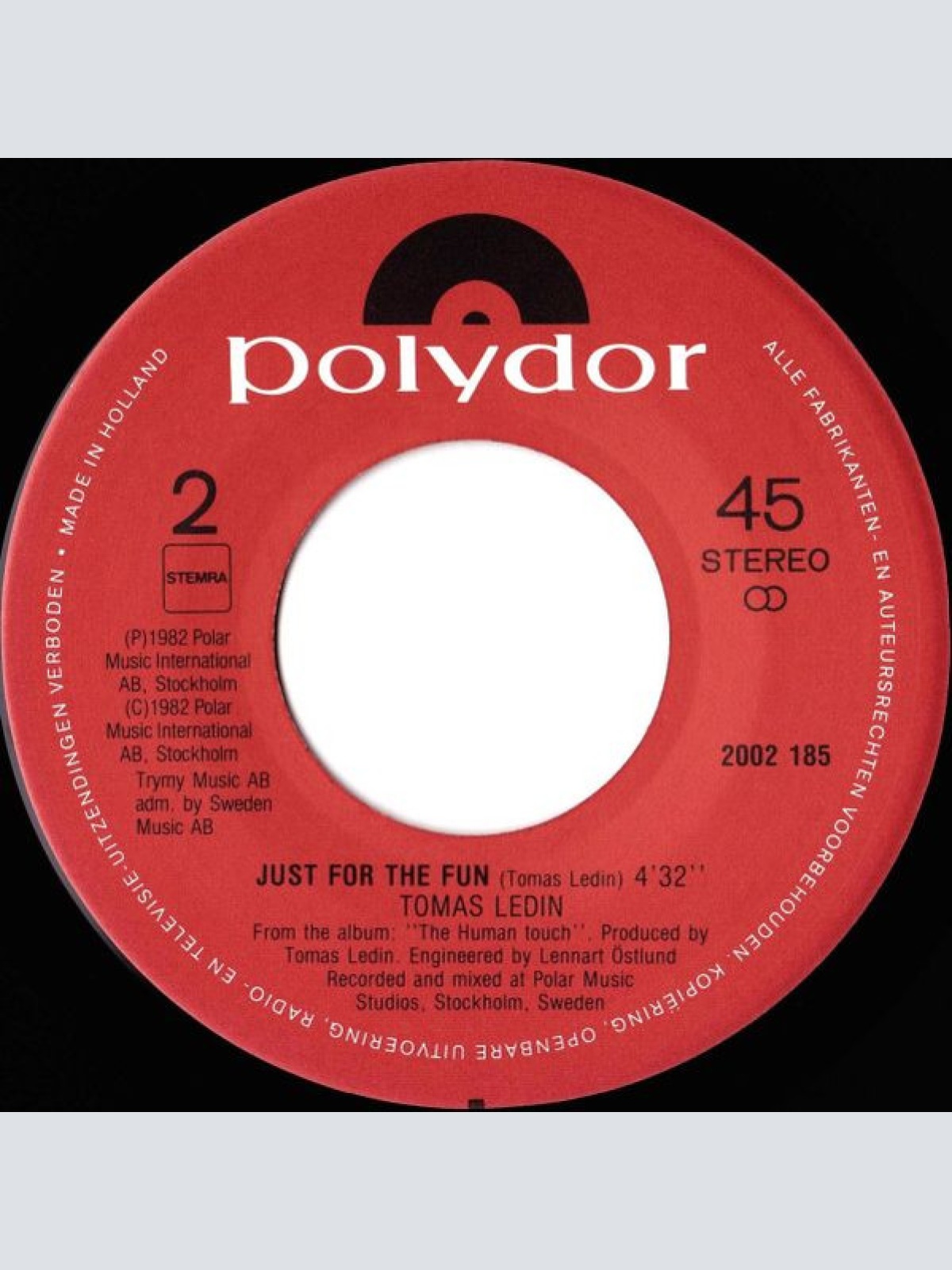 Vinyl / Tomas Ledin / Agnetha Fältskog - Never Again