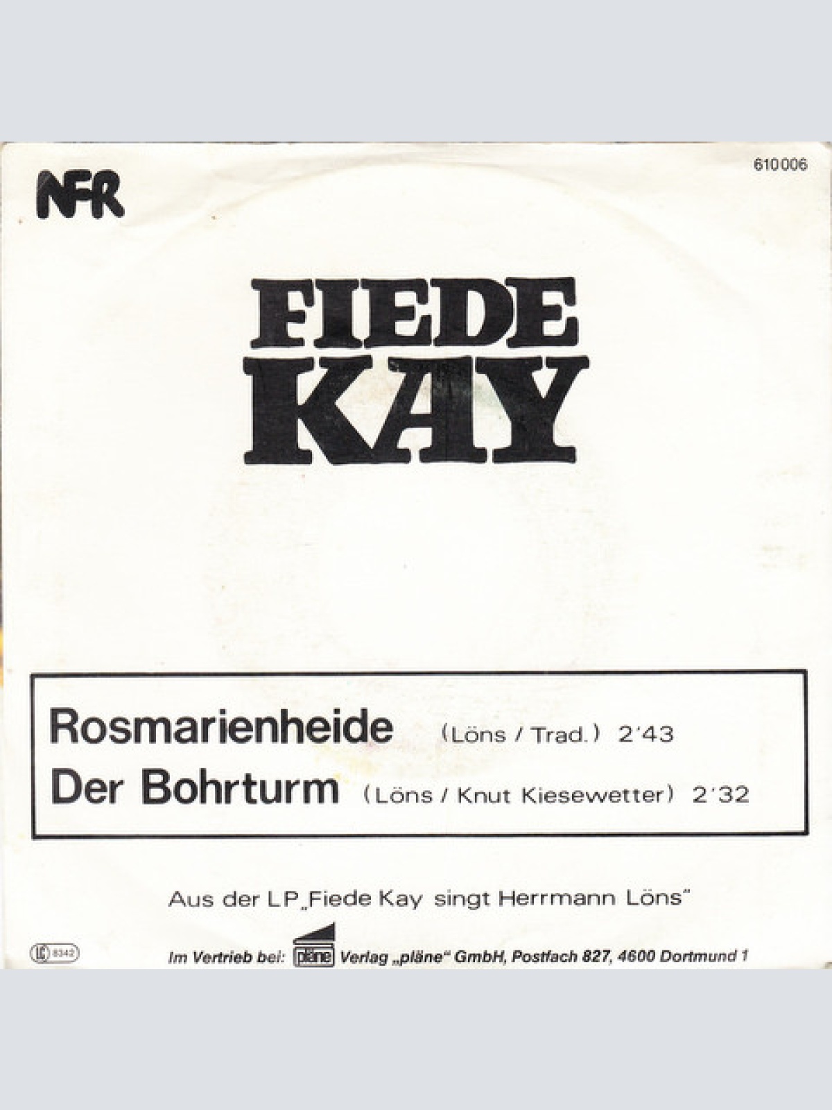 Vinyl / Fiede Kay - Rosmarienheide