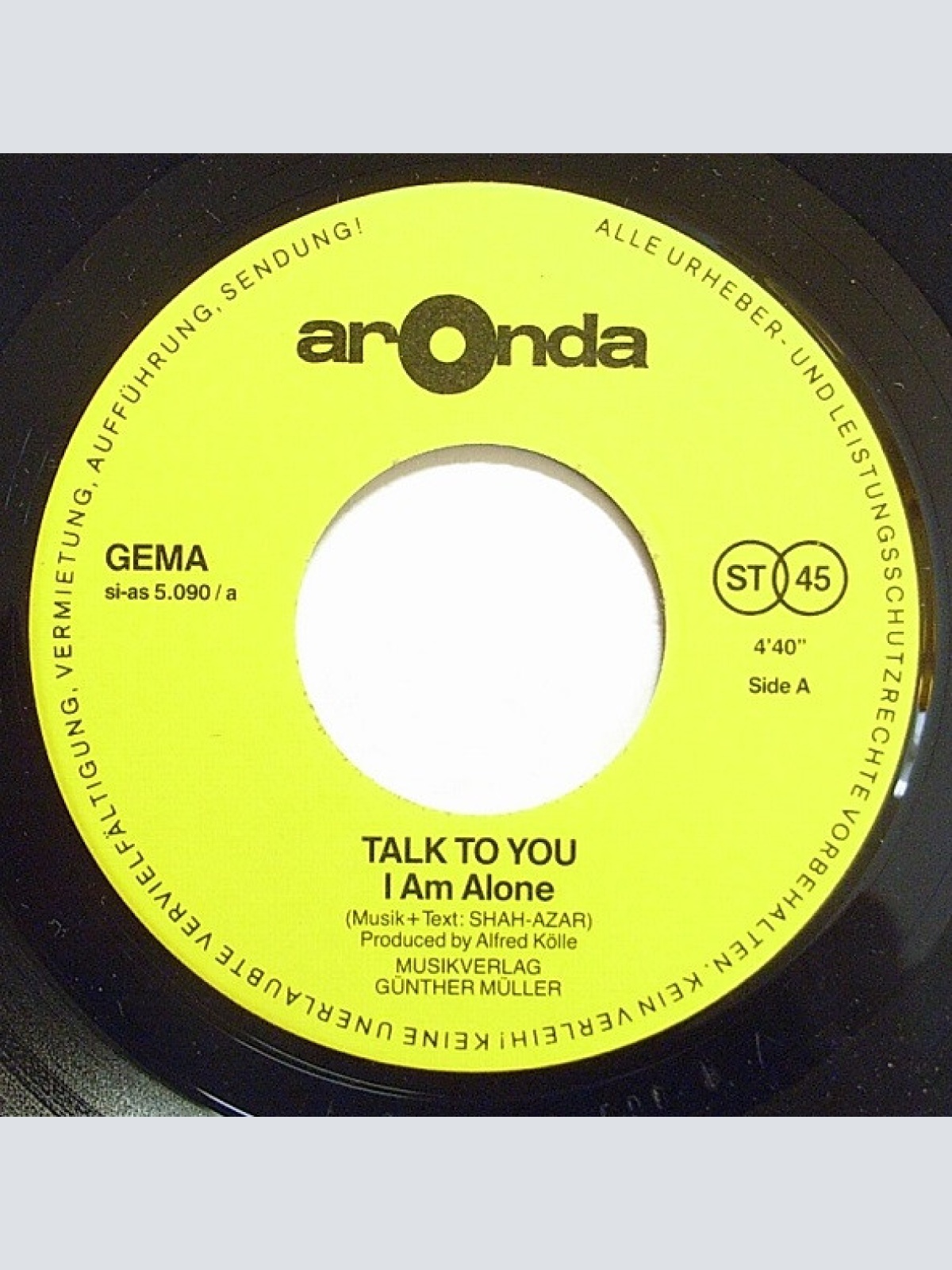 Vinyl / Talk To You - I Am Alone