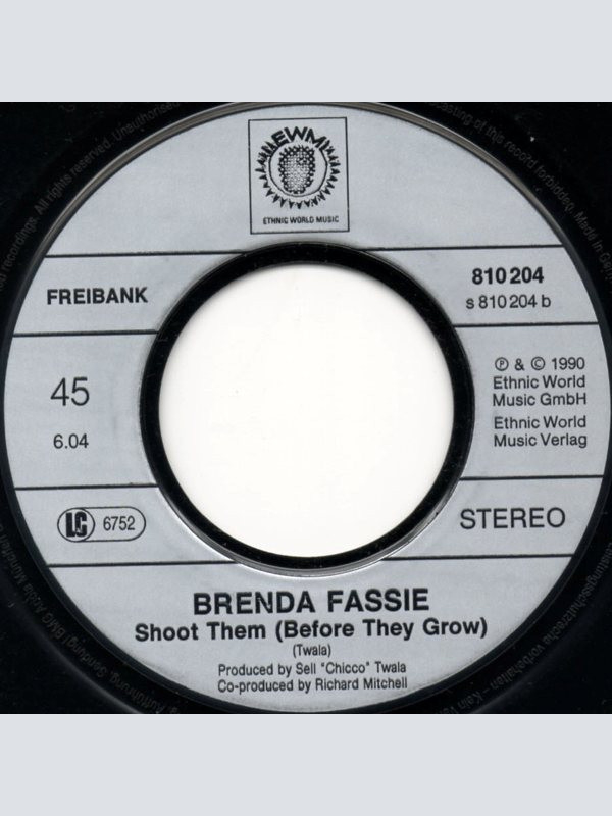 Vinyl / Brenda* - I Won't Run