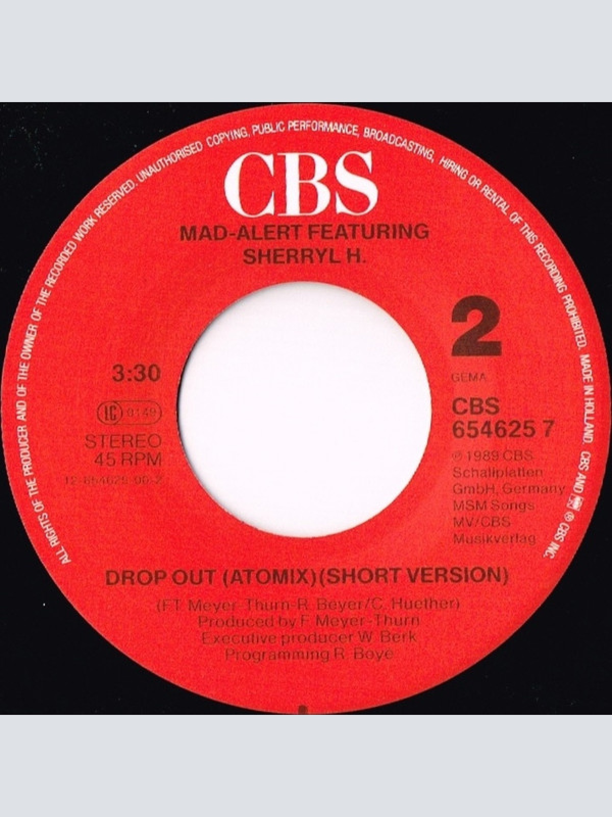 Vinyl / Mad-Alert Featuring Sherryl H. - Drop Out