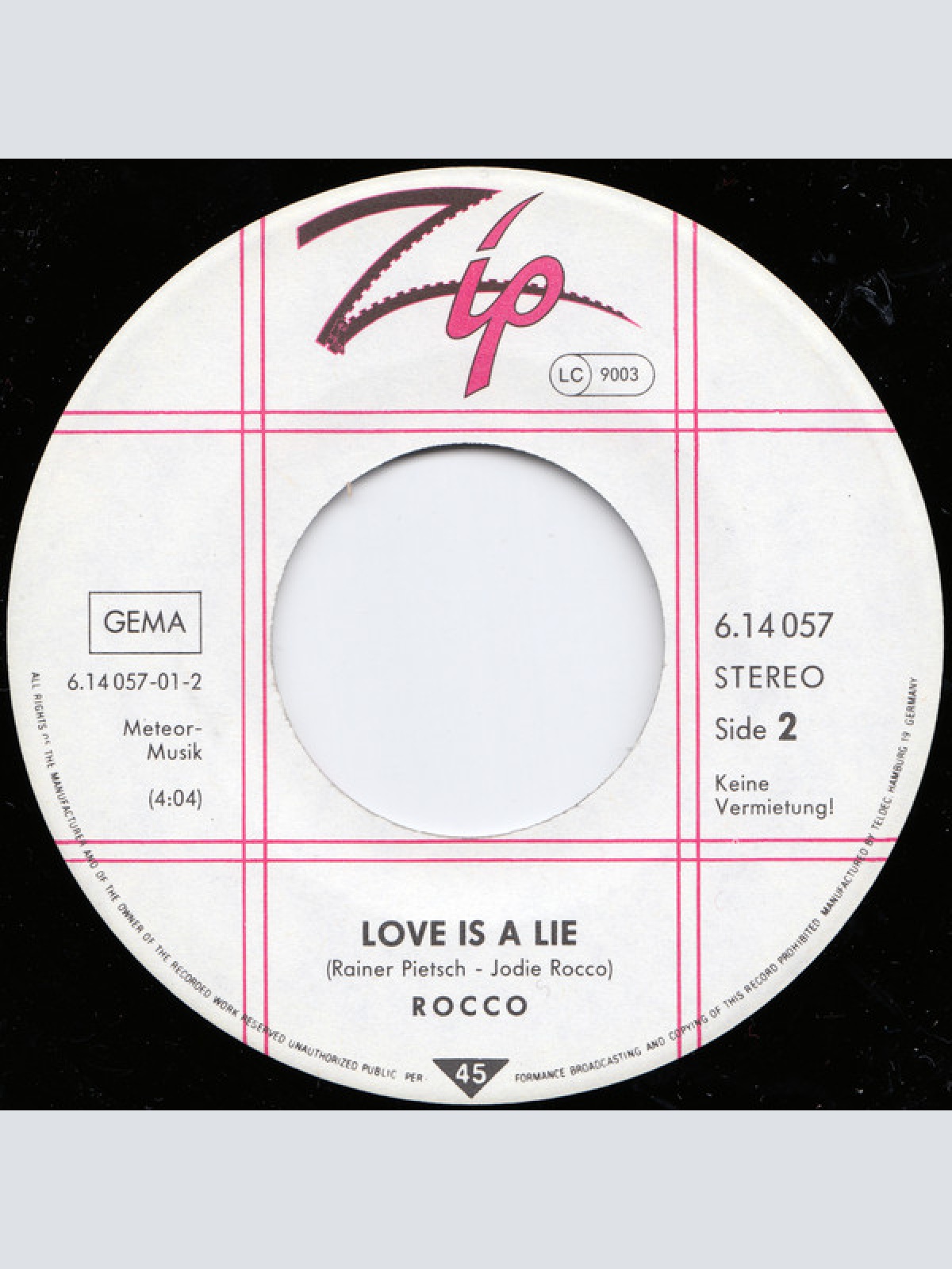 Vinyl / Rocco* - Call Me Tonight