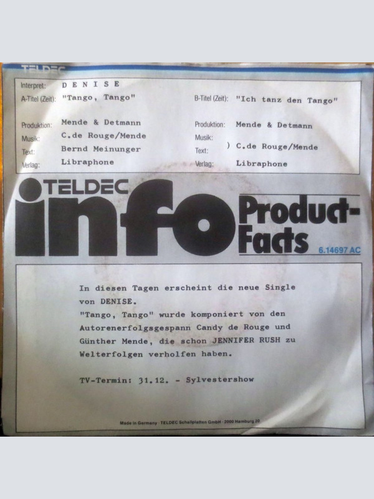 Vinyl / Denise (13) - Tango