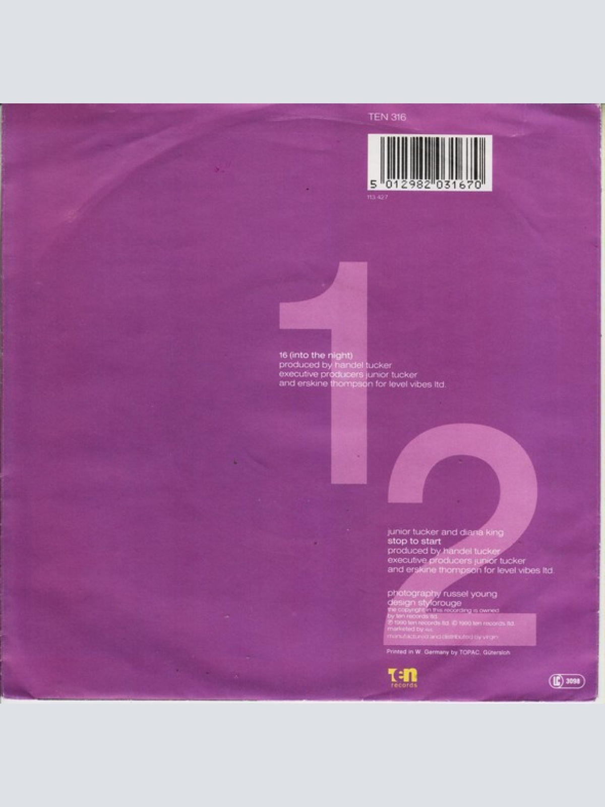 Vinyl / Junior Tucker - 16 (Into The Night)