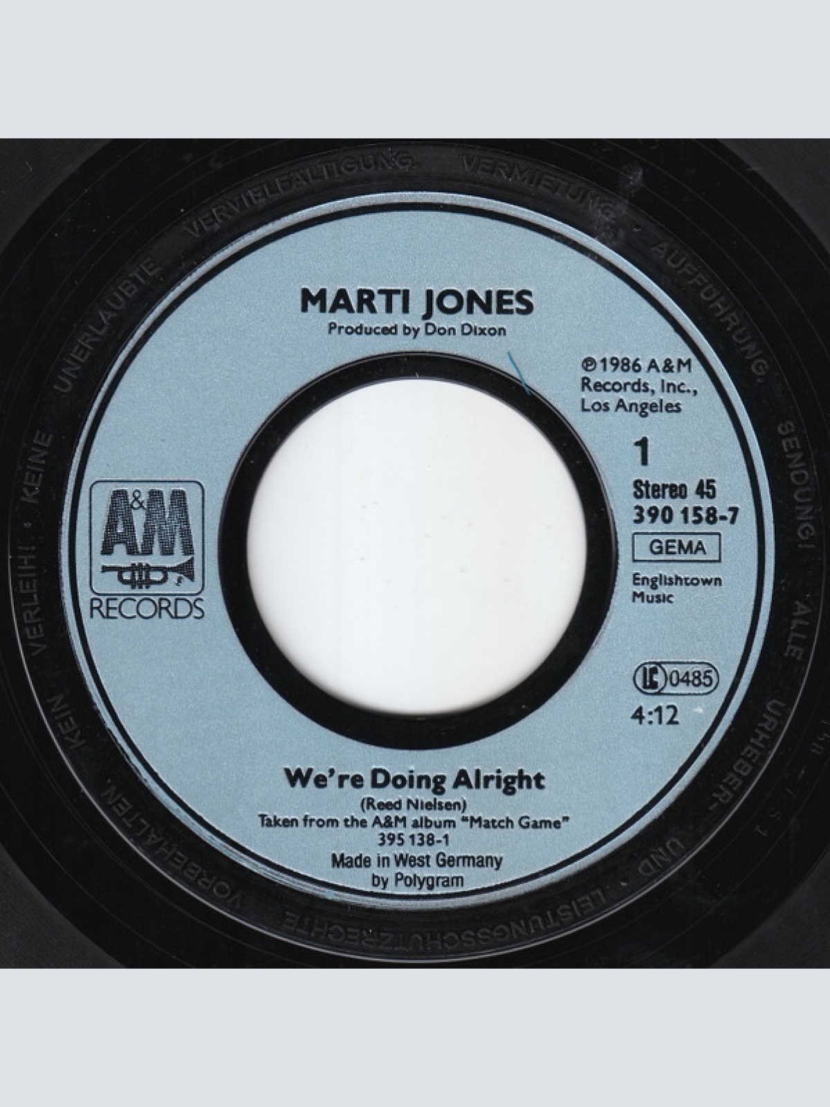 Vinyl / Marti Jones - We're Doing Alright