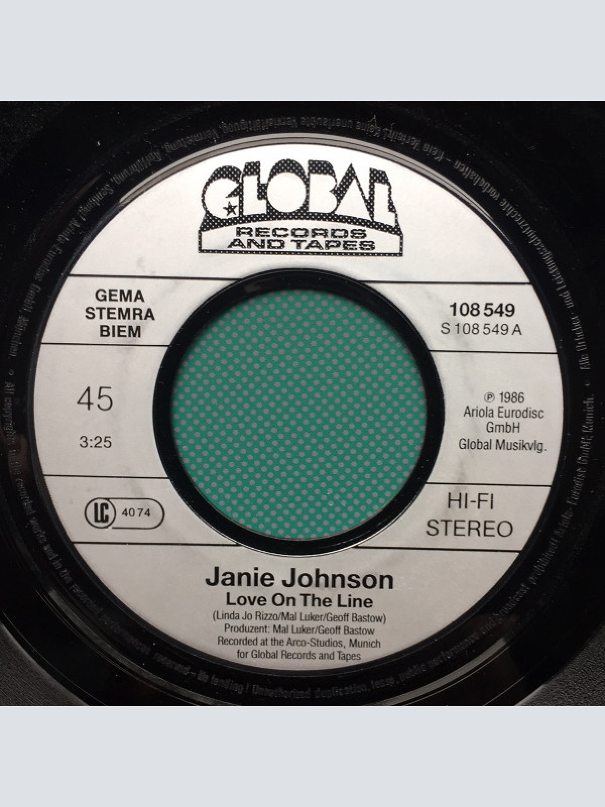 Vinyl / Janie Johnson - Love On The Line