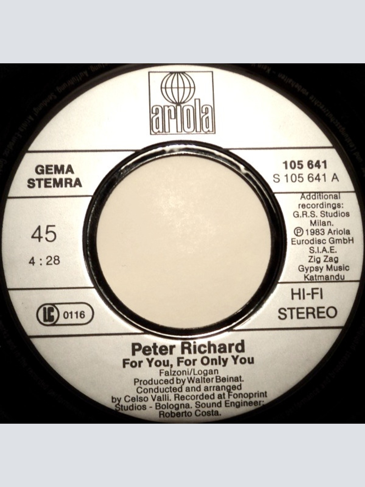 Vinyl / Peter Richard - For You, For Only You