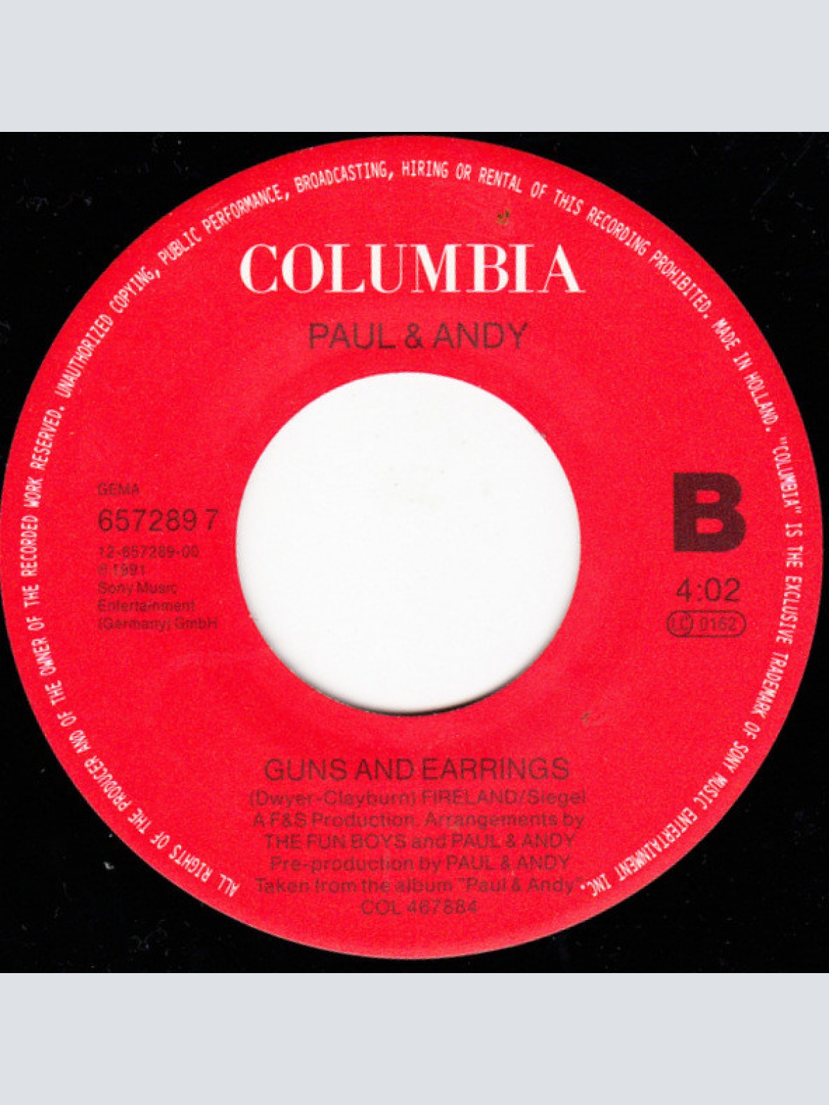 Vinyl / Paul & Andy - Across The Water