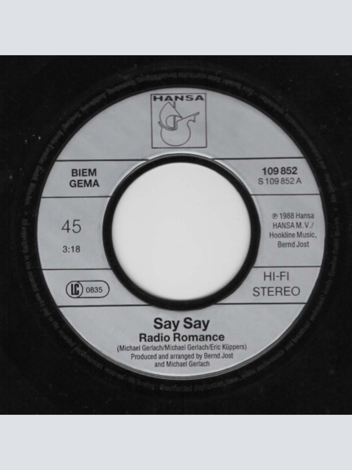Vinyl / Say Say - Radio Romance