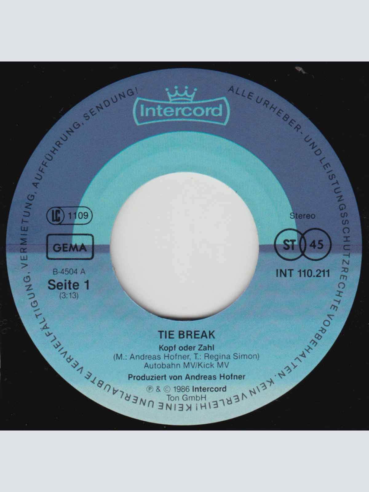 Vinyl / Tie Break (2) - Kopf Oder Zahl