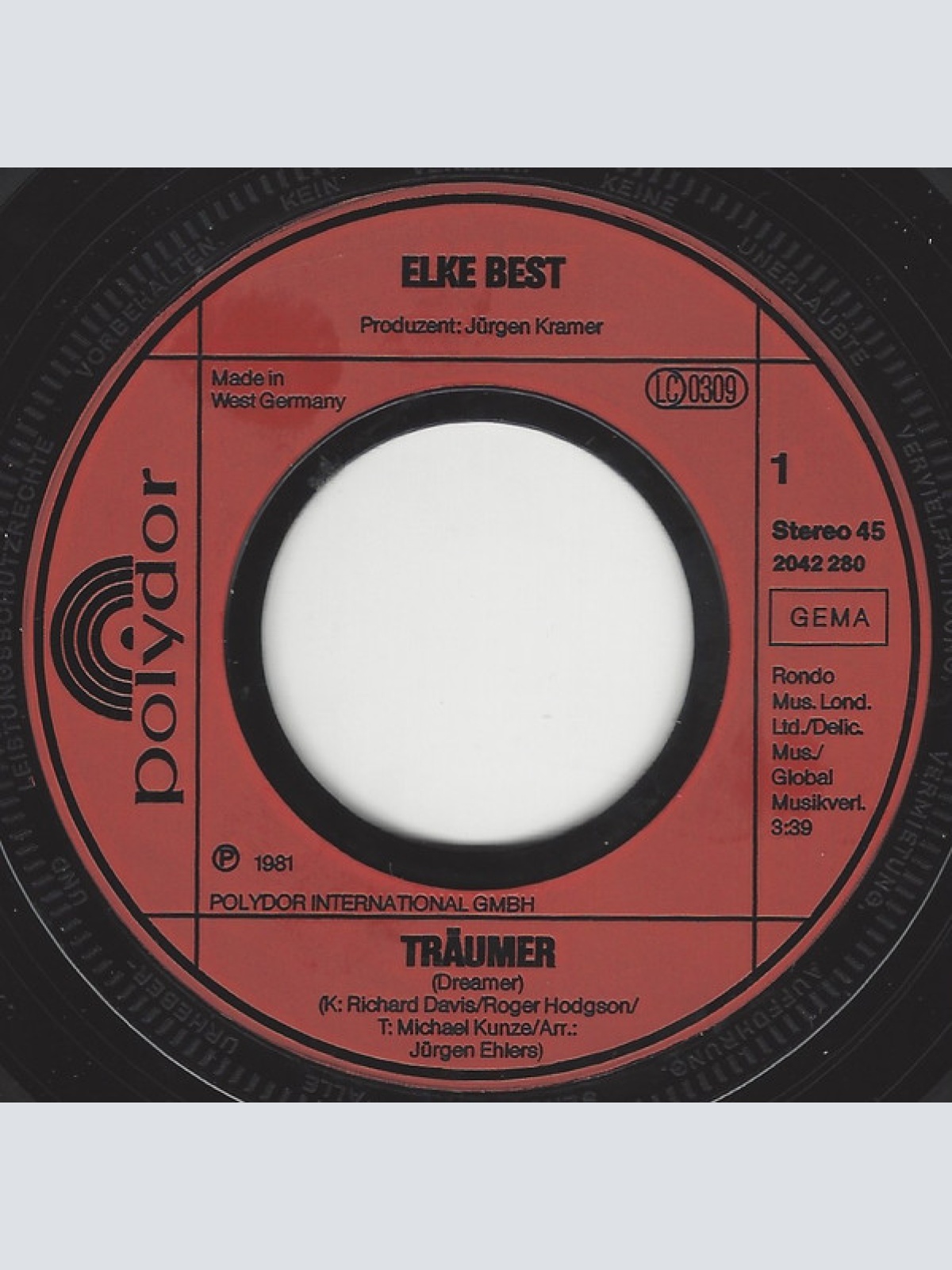 Vinyl / Elke Best - Träumer (Dreamer)
