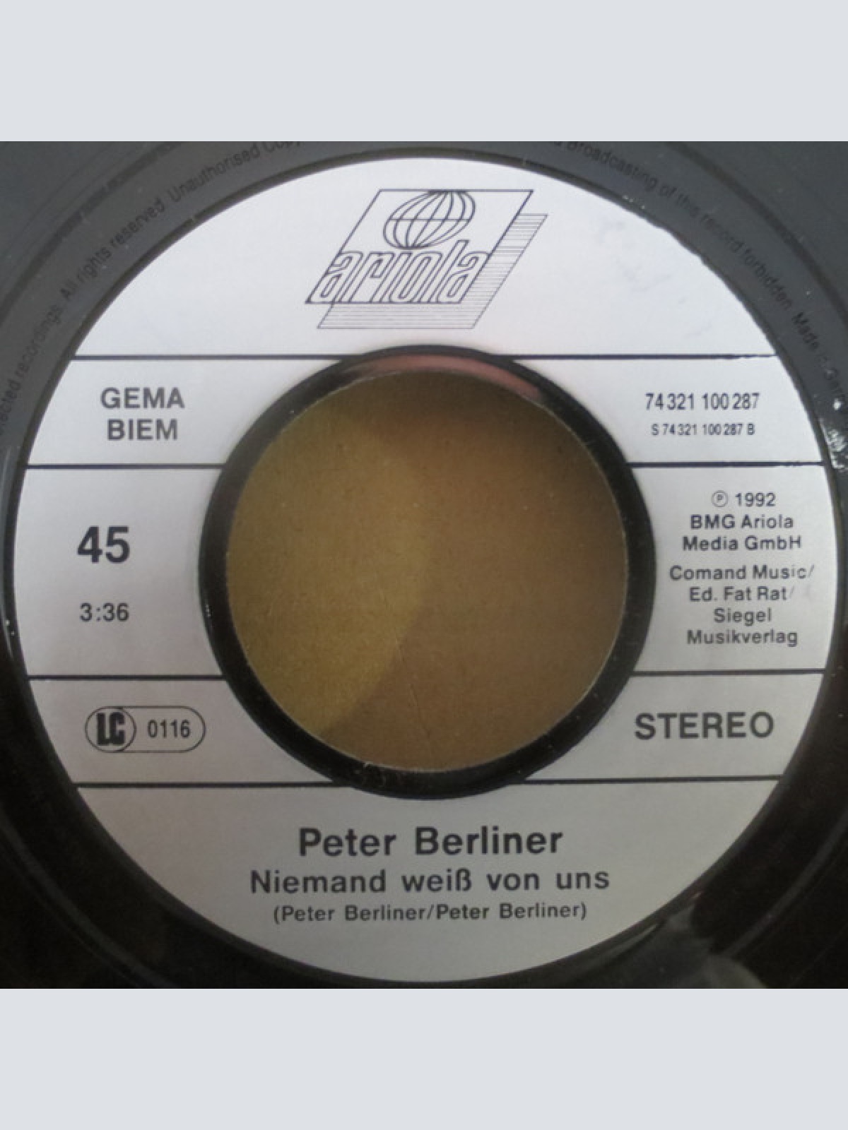 Vinyl / Peter Berliner (3) - Bist Du Da (Ist Alles Anders)