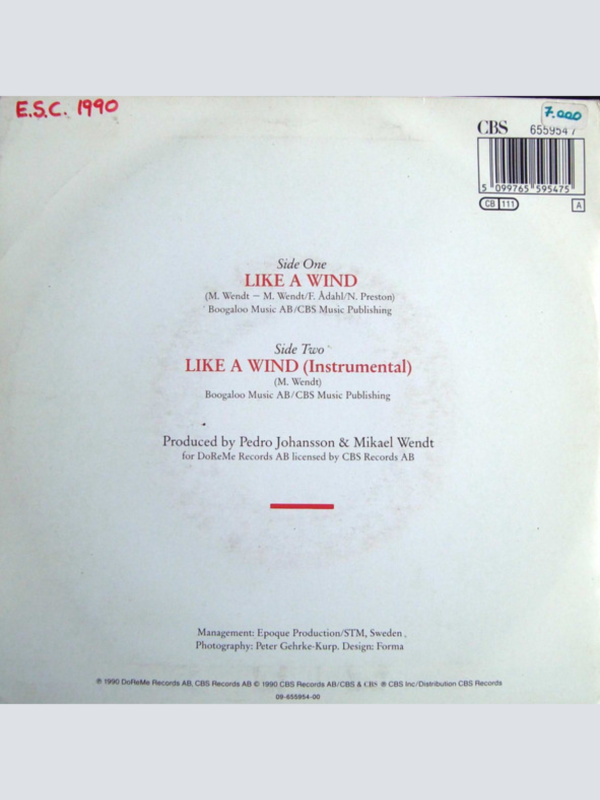 Vinyl / Edin • Ådahl* - Like A Wind